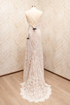 NEW Cocomelody Linda Mermaid Court Train Sequined Lace Wedding Dress Sz 14