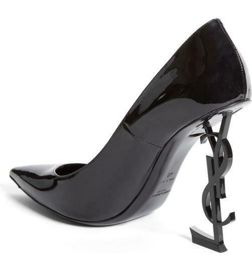 Saint Laurent Black Opium Ysl Patent Leather Pumps