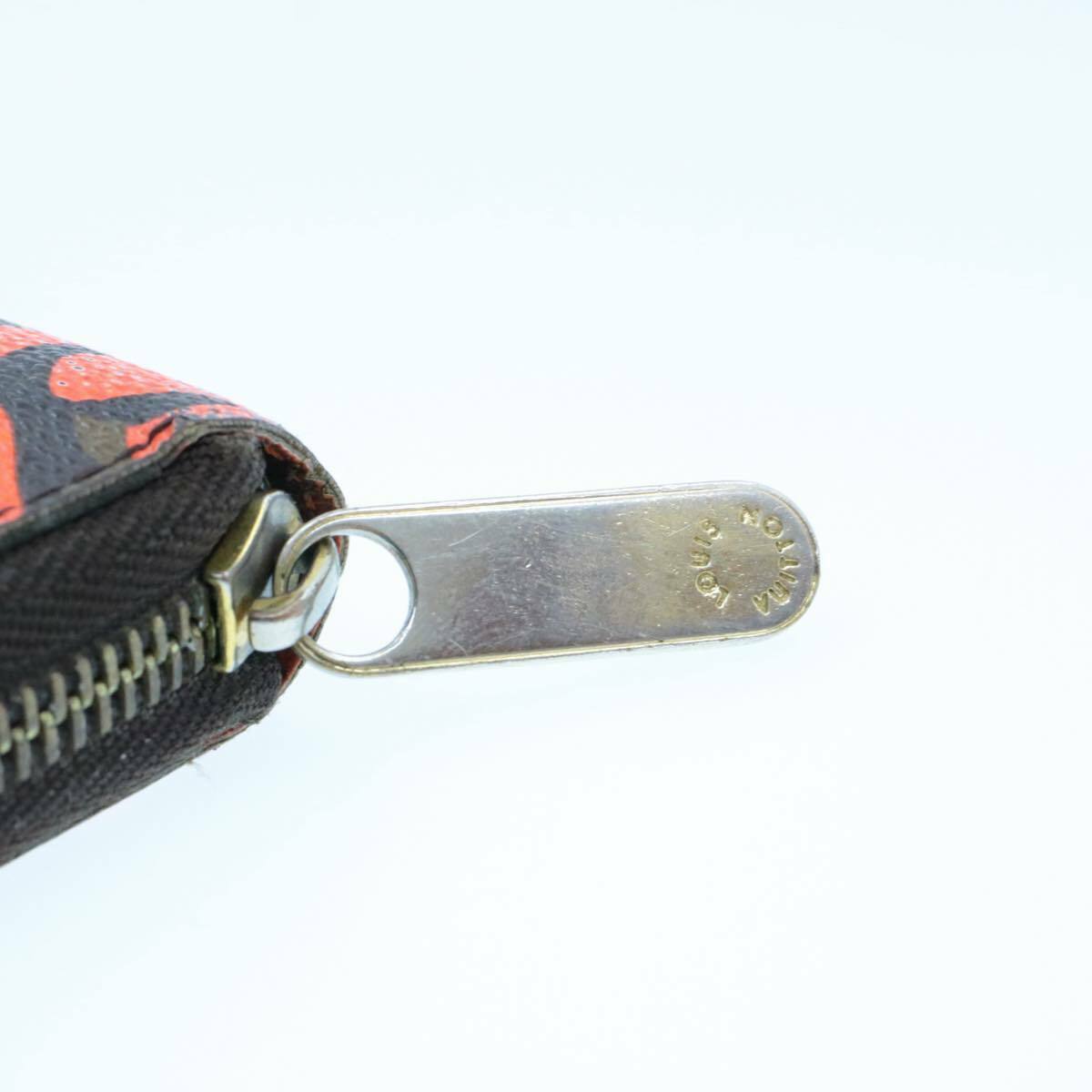 LOUIS VUITTON Monogram Graffiti Zippy Wallet Orange M93711