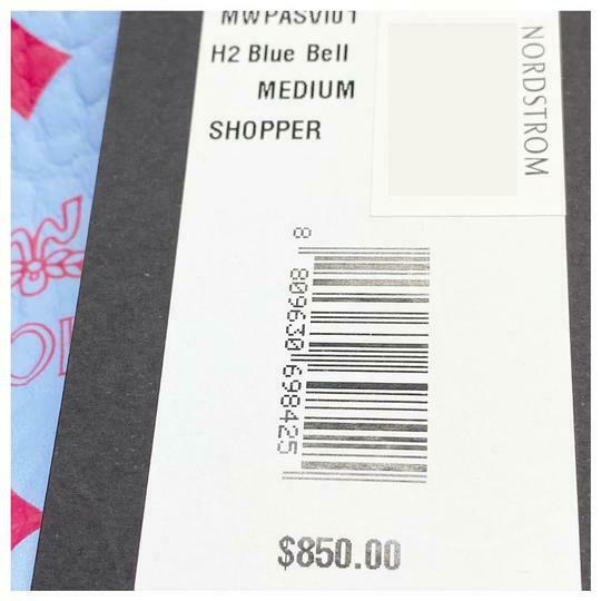 MCM Medium Anya Shopper Pastel Blue Leather Tote