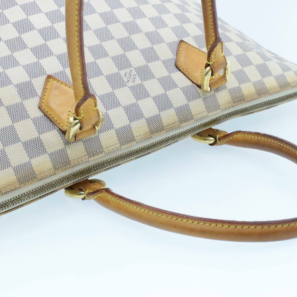 LOUIS VUITTON Damier Azur Saleya MM Shoulder Tote Bag N51185