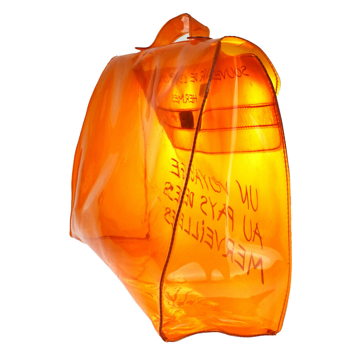 HERMES Vinyl Kelly 40 Hand Beach Bag SOUVENIR DE L'EXPOSITION 1998