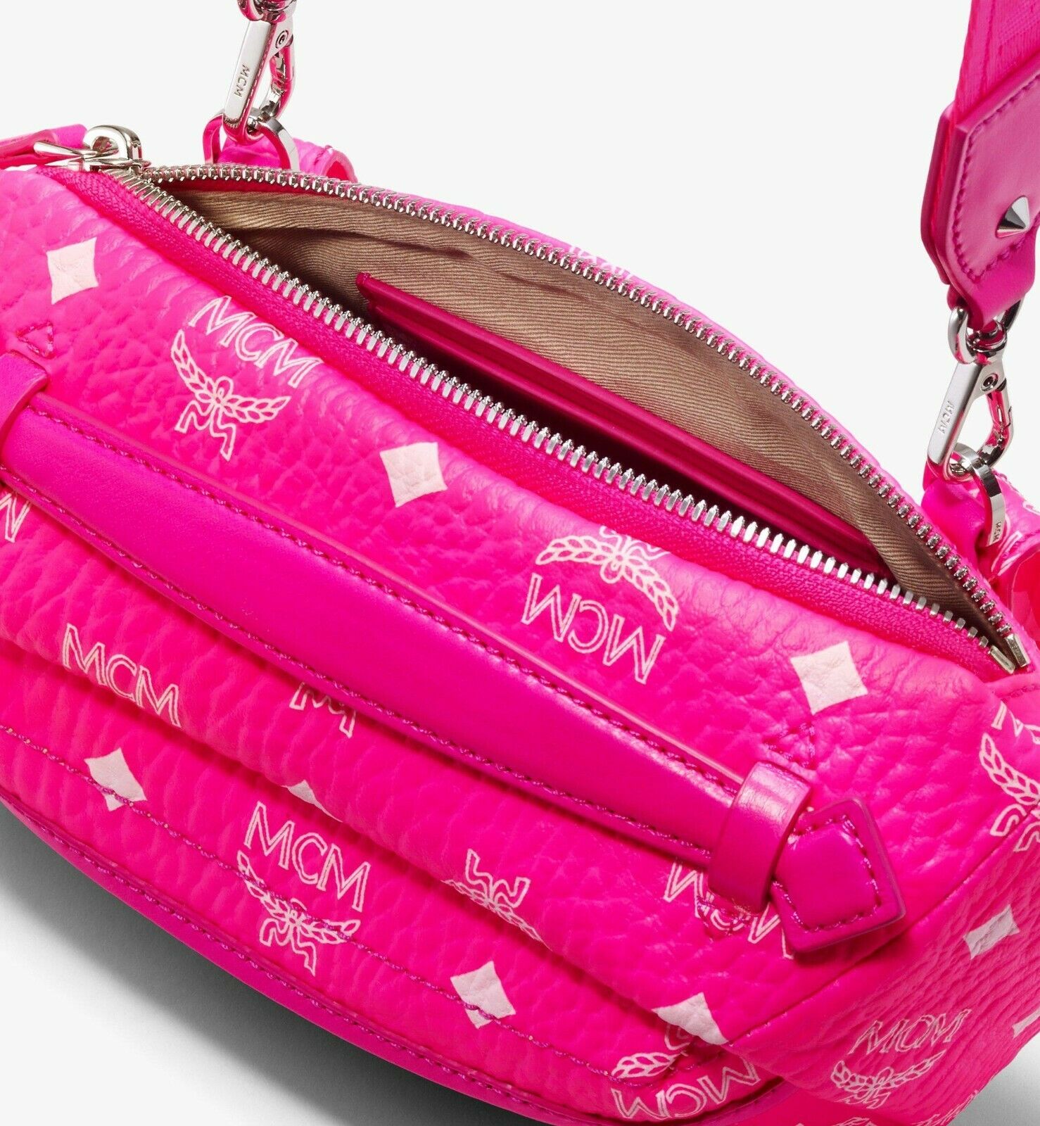 MCM Blush Pink Visetos Small Fursten Belt Bag – For The Love of Luxury