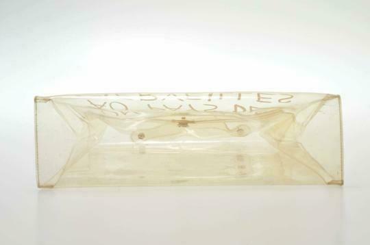 Hermès Kelly L Souvenir De L'exposition Transparent White Vinyl Satchel