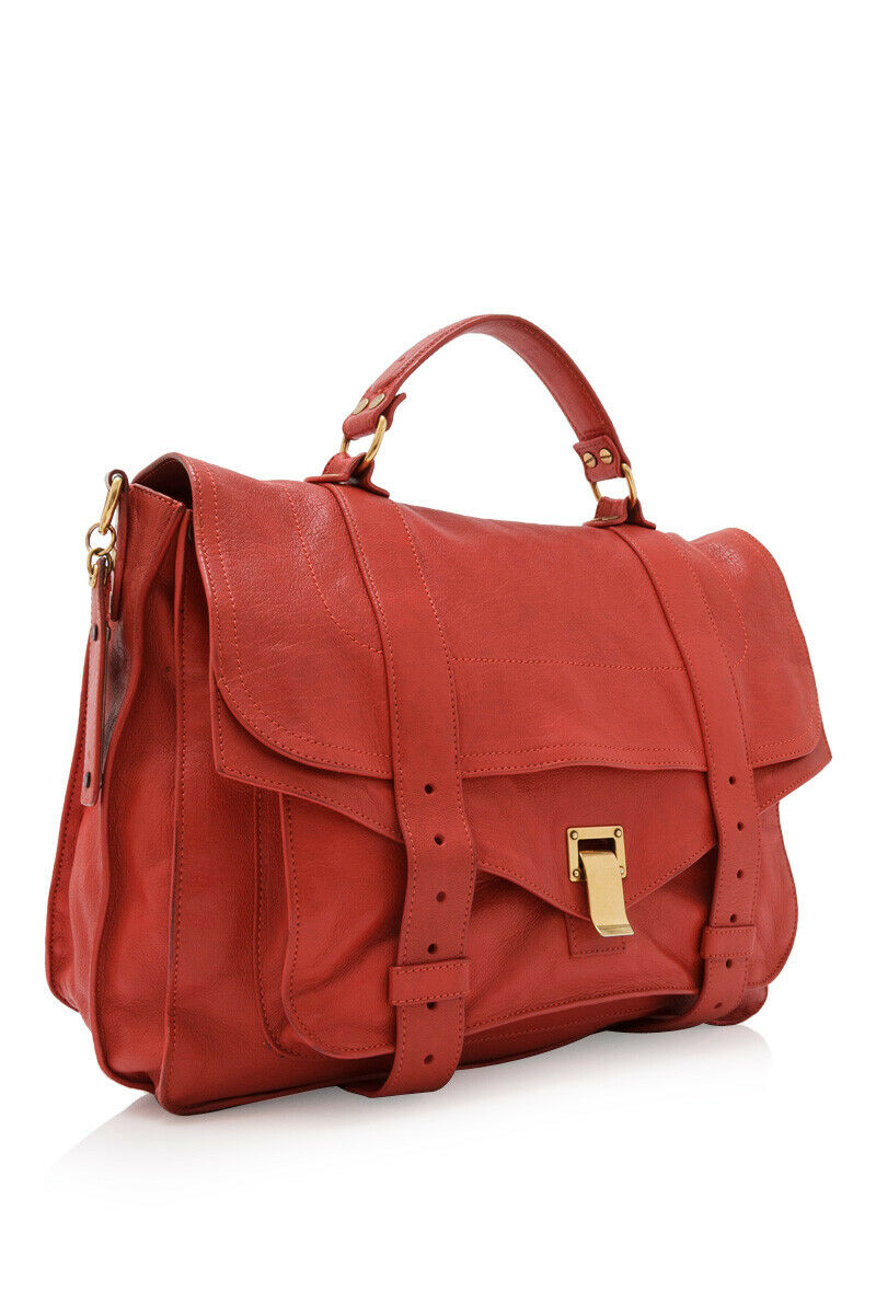 Proenza Schouler PS1 Large Leather Satchel Red