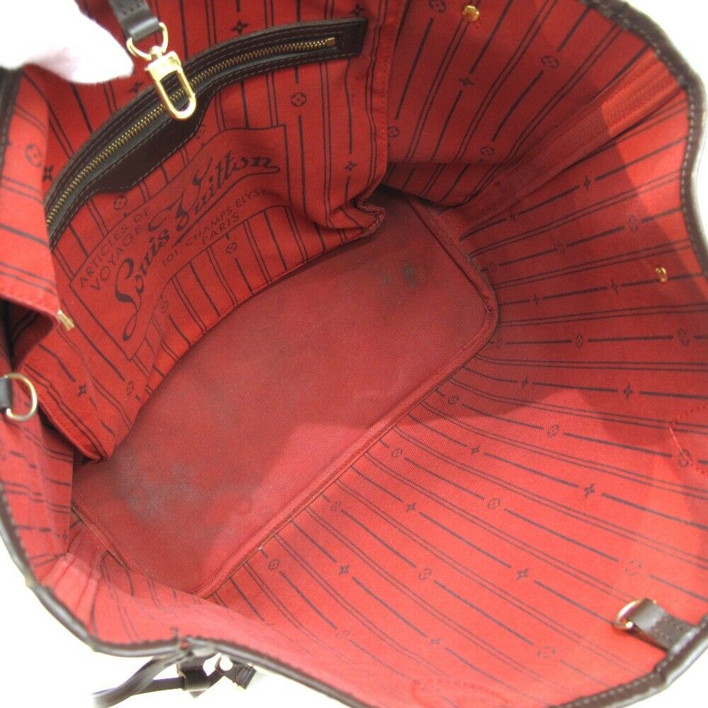 LOUIS VUITTON LV N51105 Damier Ebene Neverfull MM Tote Bag