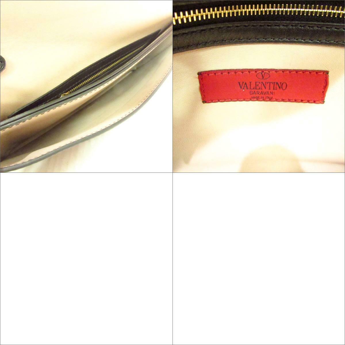 VALENTINO Nappa Rockstud Clutch Black