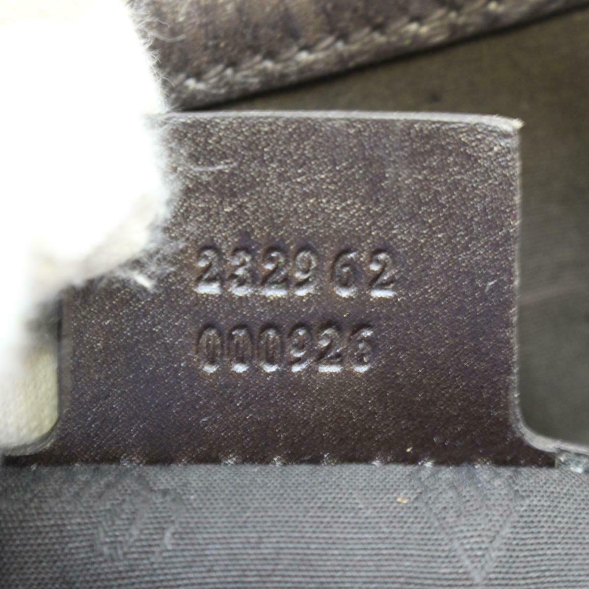 GUCCI One shoulder bag 232962 Leather GG canvas Beige Brown Dark brown