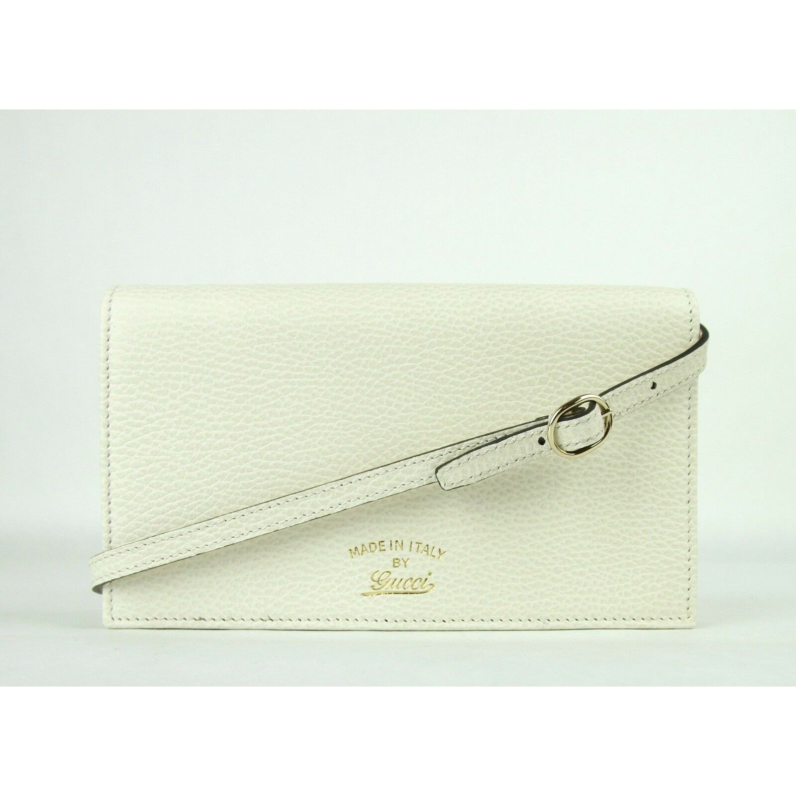 Gucci Women's Creamy White Swing Leather Crossbody Clutch Wallet