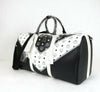 MCM M Move Black/White Coated Canvas Leather Travel Bag