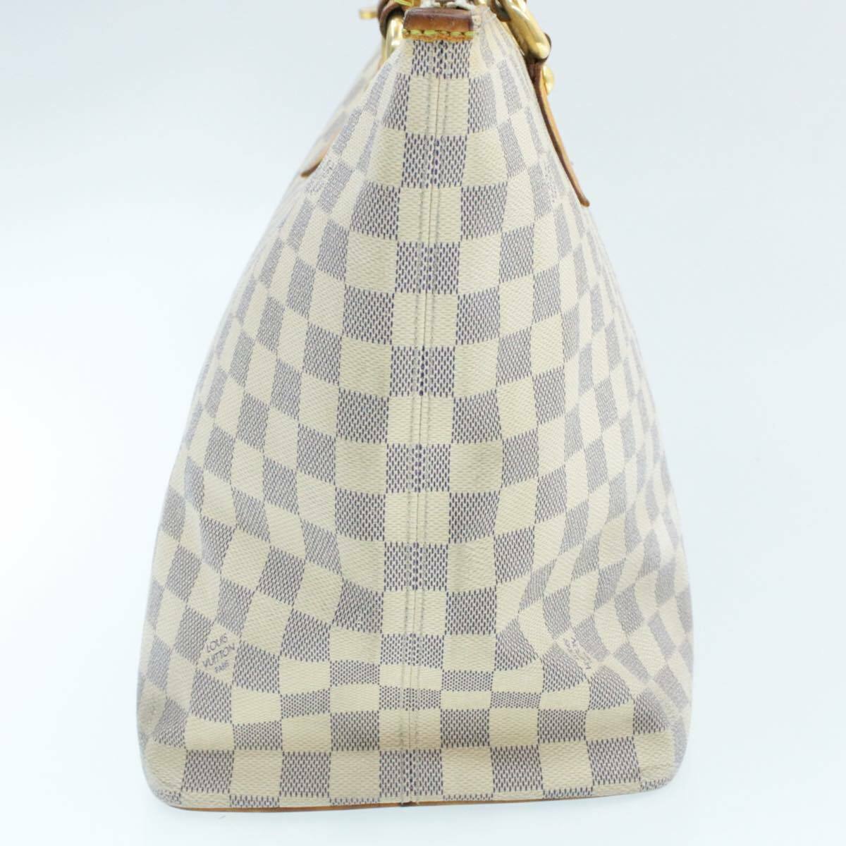 LOUIS VUITTON Damier Azur Saleya MM Shoulder Tote Bag N51185