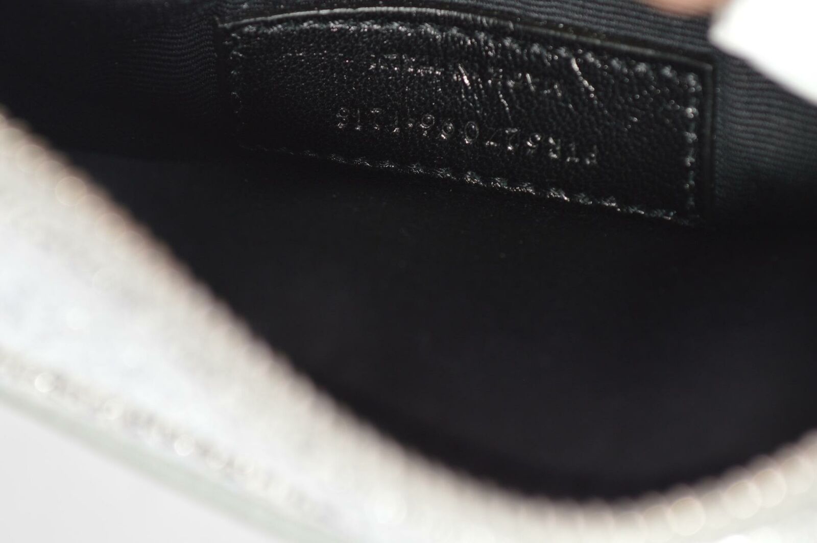 Saint Laurent YSL Silver Leather LOU Belt Bag Fanny Pack Purse