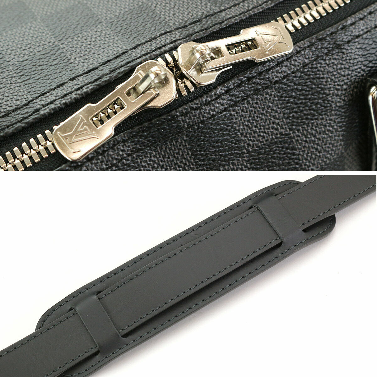 LOUIS VUITTON Damier Graphite Keepall Bandouliere 55 Duffel Bag N41413