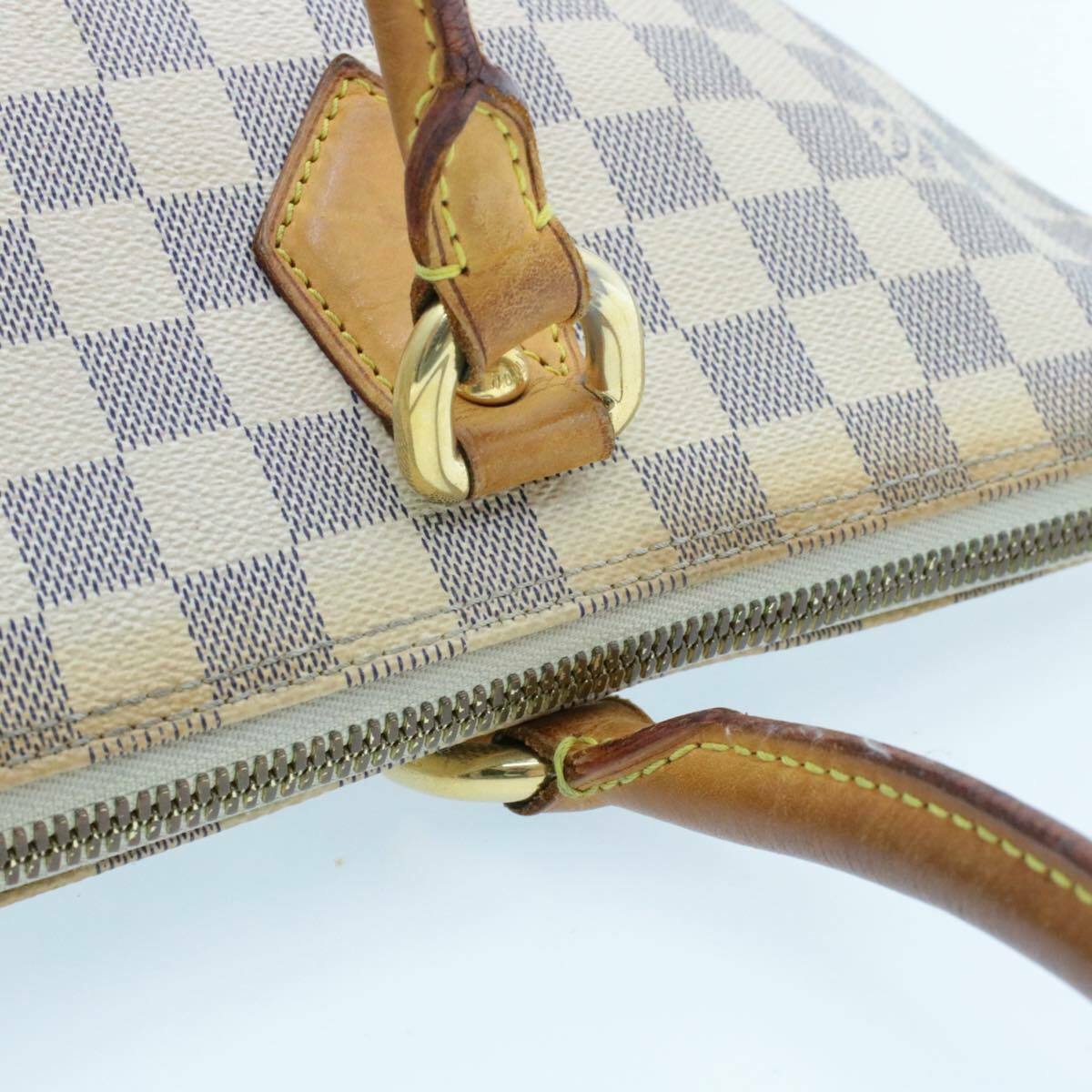 LOUIS VUITTON Damier Azur Saleya MM Shoulder Tote Bag N51185