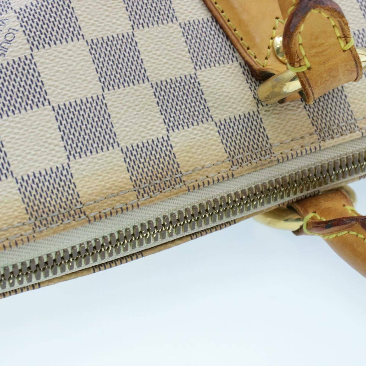 LOUIS VUITTON Damier Azur Saleya MM Shoulder Tote Bag N51185