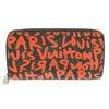 LOUIS VUITTON Monogram Graffiti Zippy Wallet Orange M93711