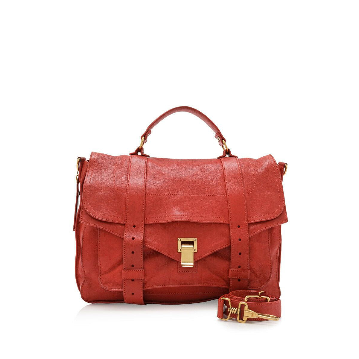 Proenza Schouler PS1 Large Leather Satchel Red