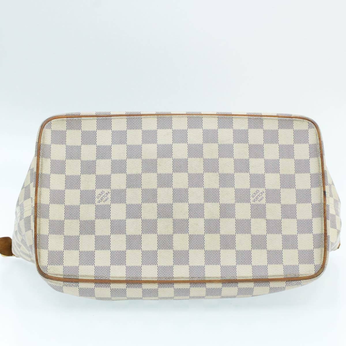 LOUIS VUITTON Damier Azur Saleya MM Shoulder Tote Bag N51185