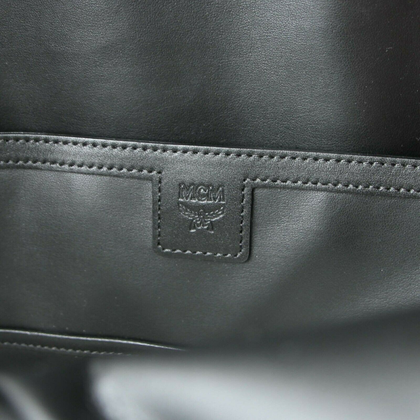 MCM Champagne Gold Coated Canvas Medium Backpack