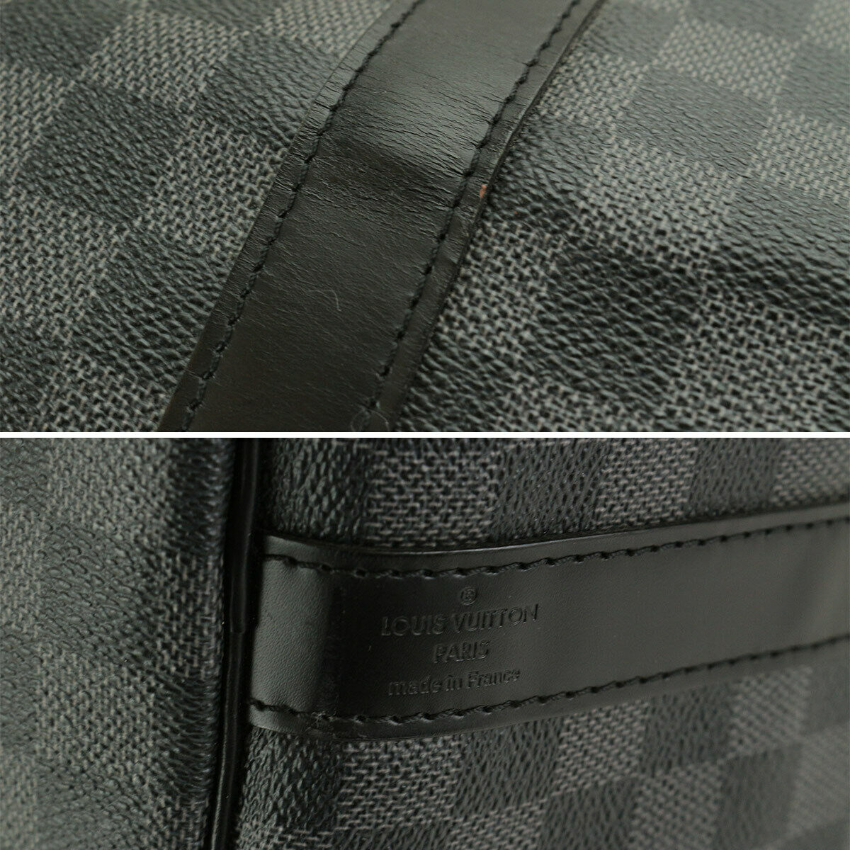 LOUIS VUITTON Damier Graphite Keepall Bandouliere 55 Duffel Bag N41413