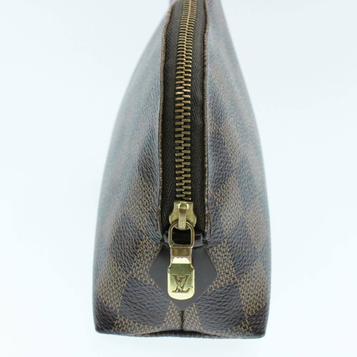 LOUIS VUITTON Damier Ebene Pochette Cosmetic PM Pouch N47516