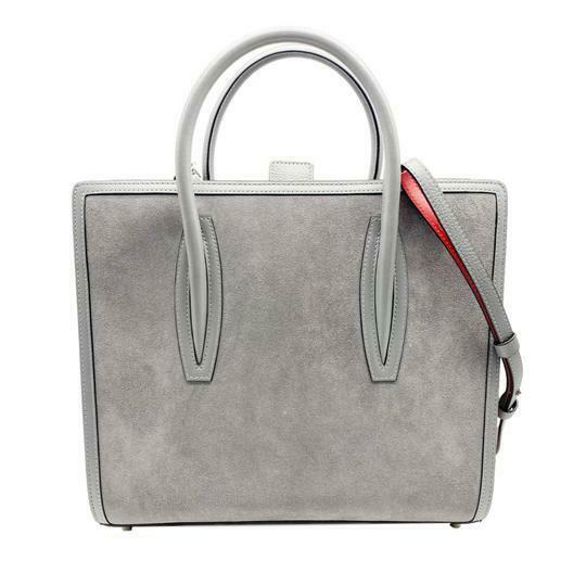 Christian Louboutin Medium Paloma Suede Grey Leather Tote