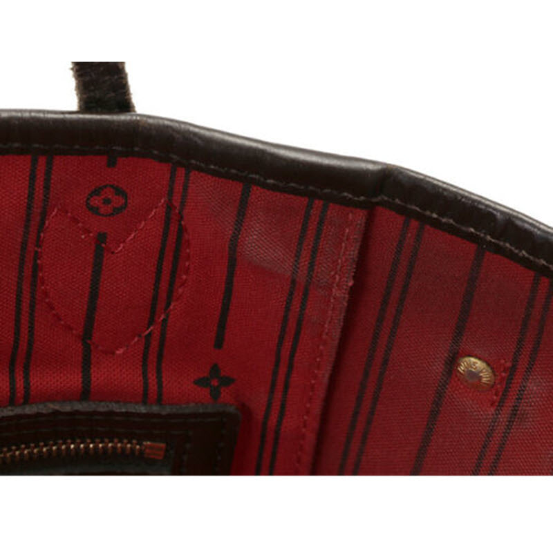 Louis Vuitton Neverfull Damier Ebene Mm Brown Canvas Tote