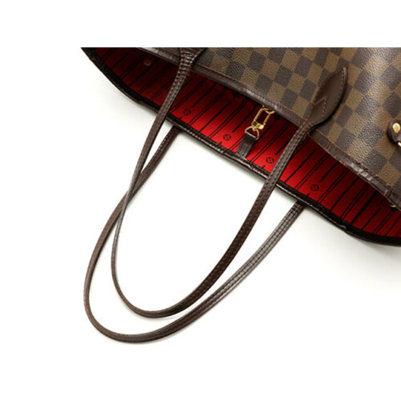 Louis Vuitton Neverfull Damier Ebene Mm Brown Canvas Tote