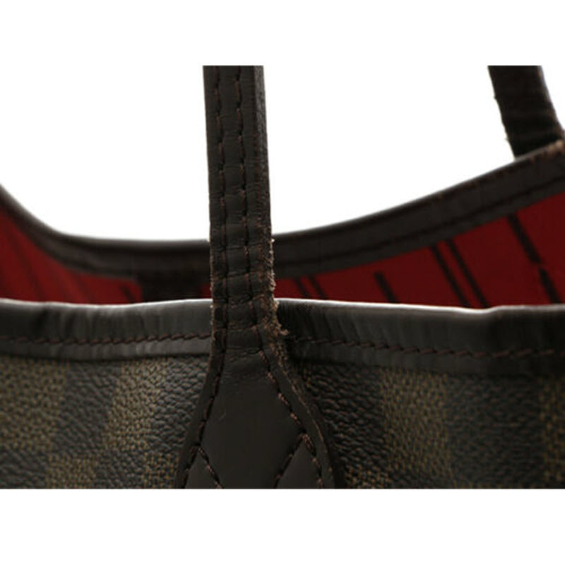 Louis Vuitton Neverfull Damier Ebene Mm Brown Canvas Tote