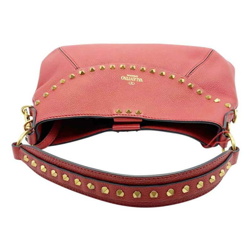 Valentino Small Twinkle Stud Rockstud Red Leather Shoulder Bag