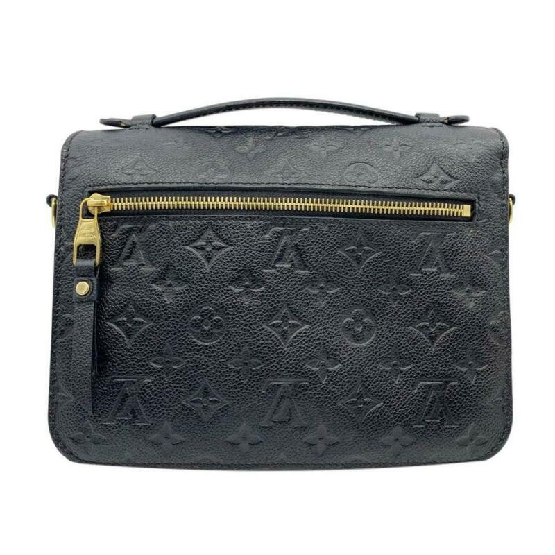 Louis Vuitton Pochette Metis Black Monogram Empreinte Leather Shoulder Bag
