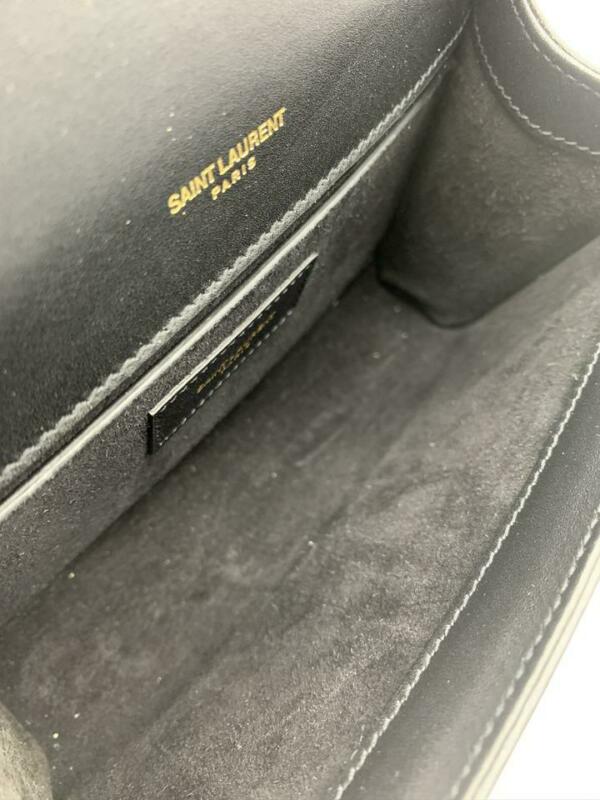 Saint Laurent Monogram Kate Small Tassel Monogram Black Leather Cross Body Bag