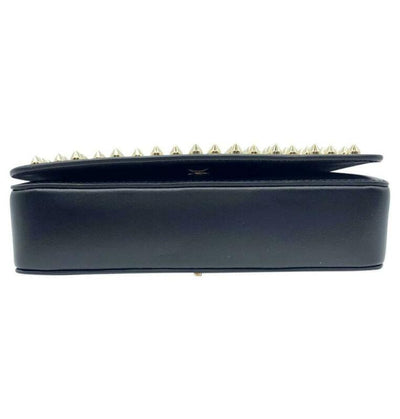 Christian Louboutin Clutch Zoompouch Spiked Black Leather Cross Body Bag