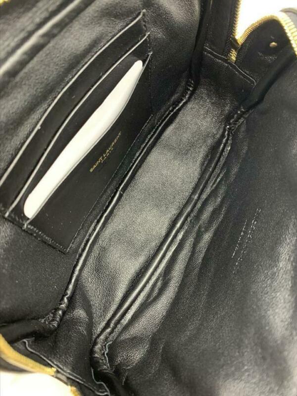 Saint Laurent Monogram Ysl Camera Black Leather Cross Body Bag