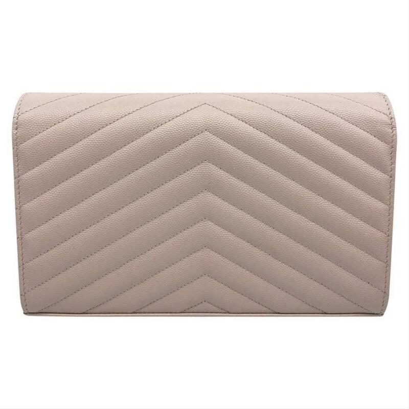 Saint Laurent Chain Wallet Medium Woc Pink Leather Cross Body Bag