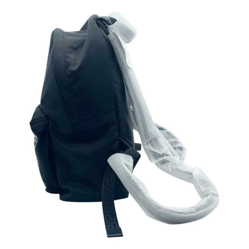 Versace 905 Vintage Logo Black Nylon Backpack