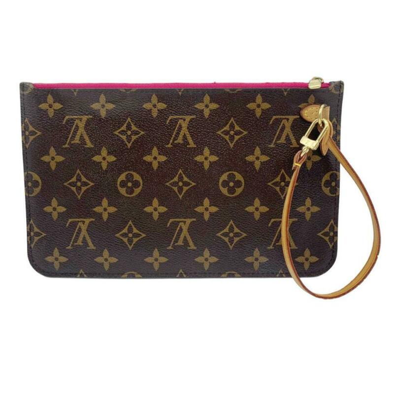 Louis Vuitton Neverfull Pochette Mm Gm Pivoine Pink Brown Monogram Canvas