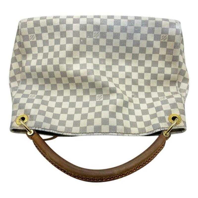 Louis Vuitton Artsy Mm White Damier Azur Canvas Hobo Bag