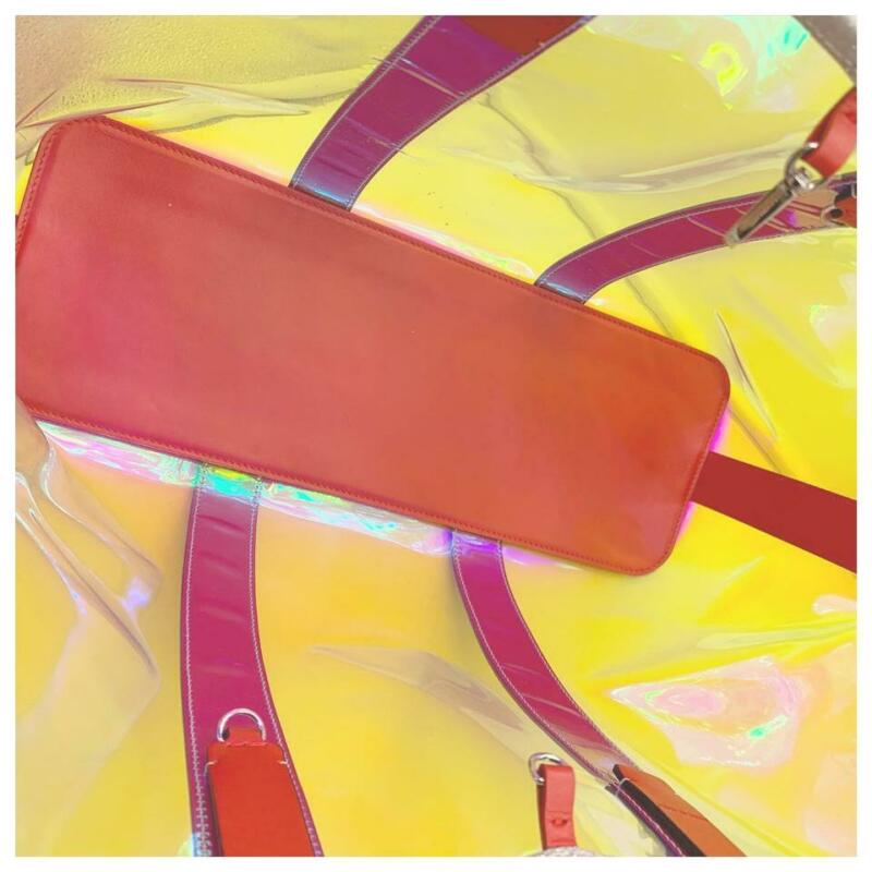 Christian Louboutin Cabata Transparent Glitter Sunset Silver Pvc Tote