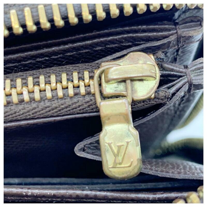 Louis Vuitton Brown Zippy Damier Ebene Wallet