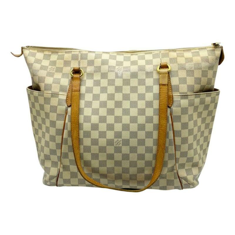 Louis Vuitton Totally Gm White Damier Azur Canvas Tote