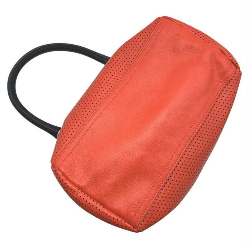 Givenchy Small Pandora Perforated Logo Red Leather Satchel