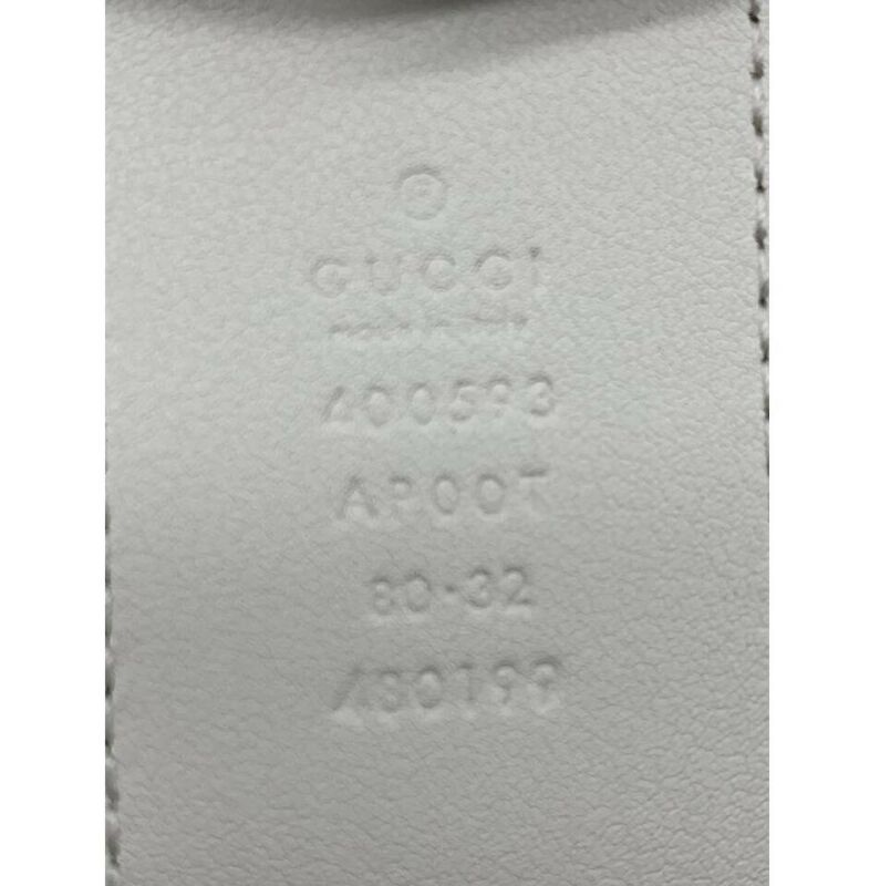 Gucci White Marmont Gg Leather 80 32 Belt