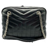 Saint Laurent Monogram Loulou Bowling Medium Black Calfskin Leather Shoulder Bag