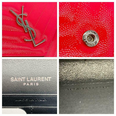 Saint Laurent Chain Wallet Medium Woc Neon Pink Patent Leather Cross Body Bag