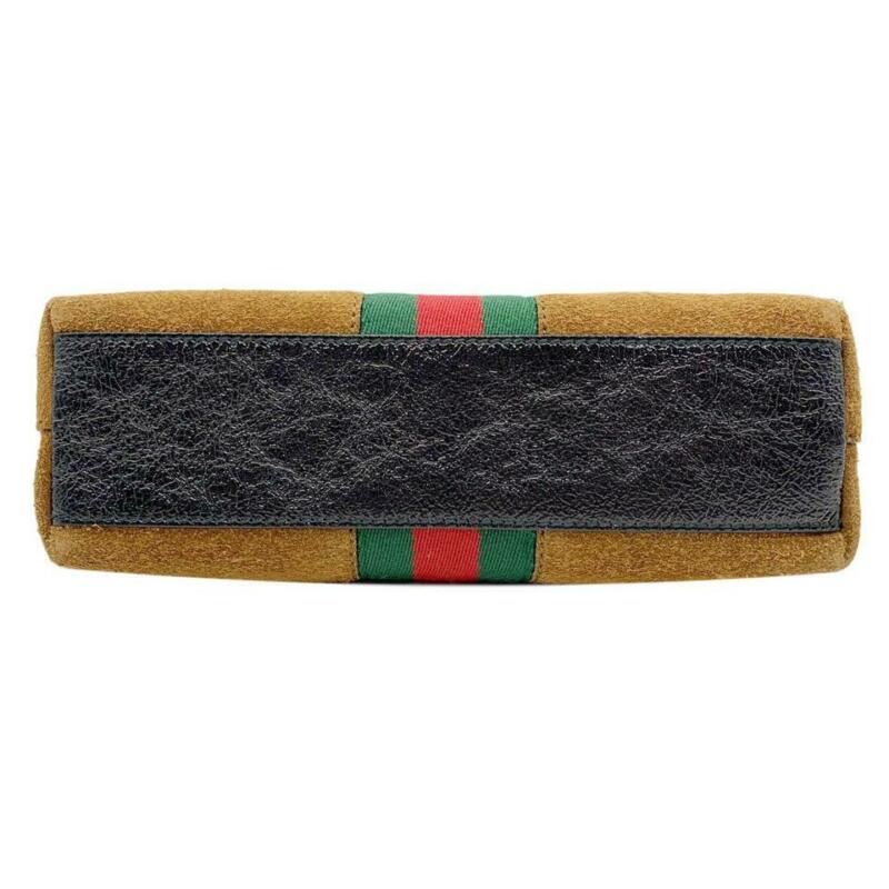 Gucci Ophidia Crossbody Linea Dragoni Small Chain Brown Suede Shoulder Bag