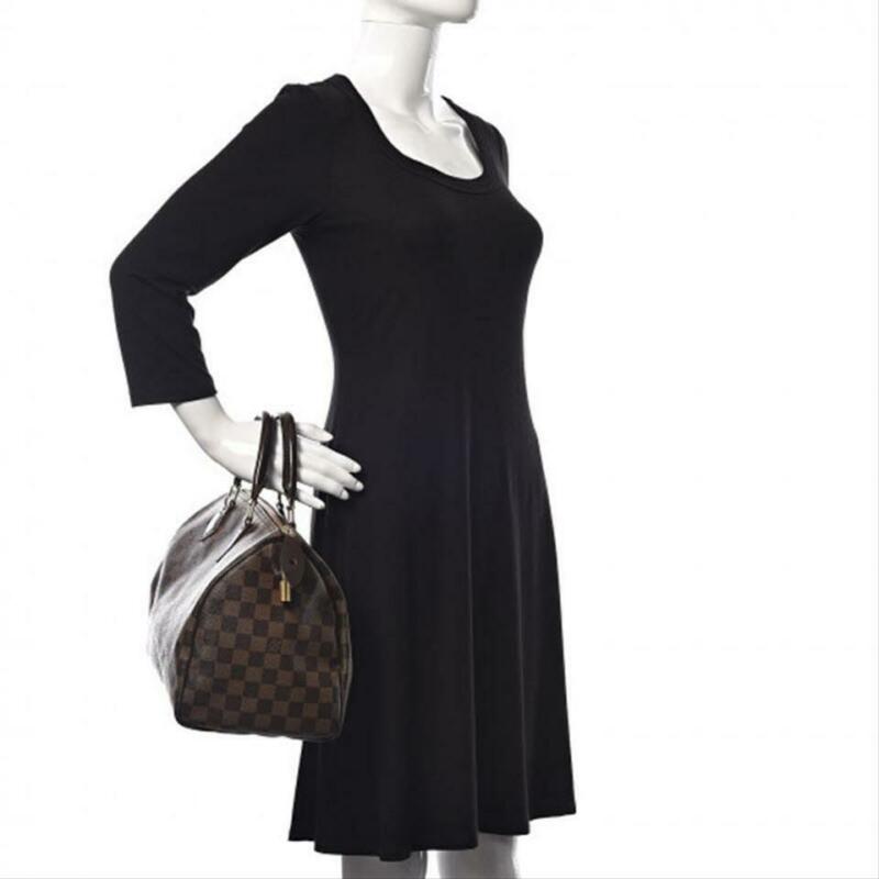 Louis Vuitton Speedy 30 Brown Damier Ébène Canvas Satchel