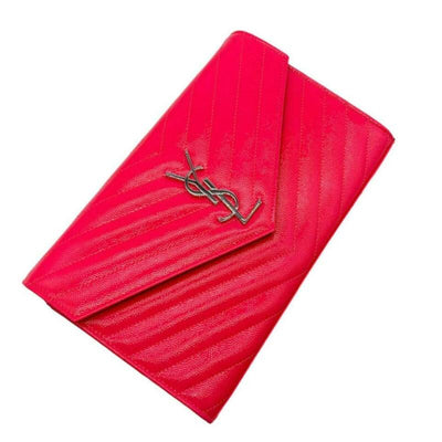 Saint Laurent Chain Wallet Medium Woc Neon Pink Patent Leather Cross Body Bag
