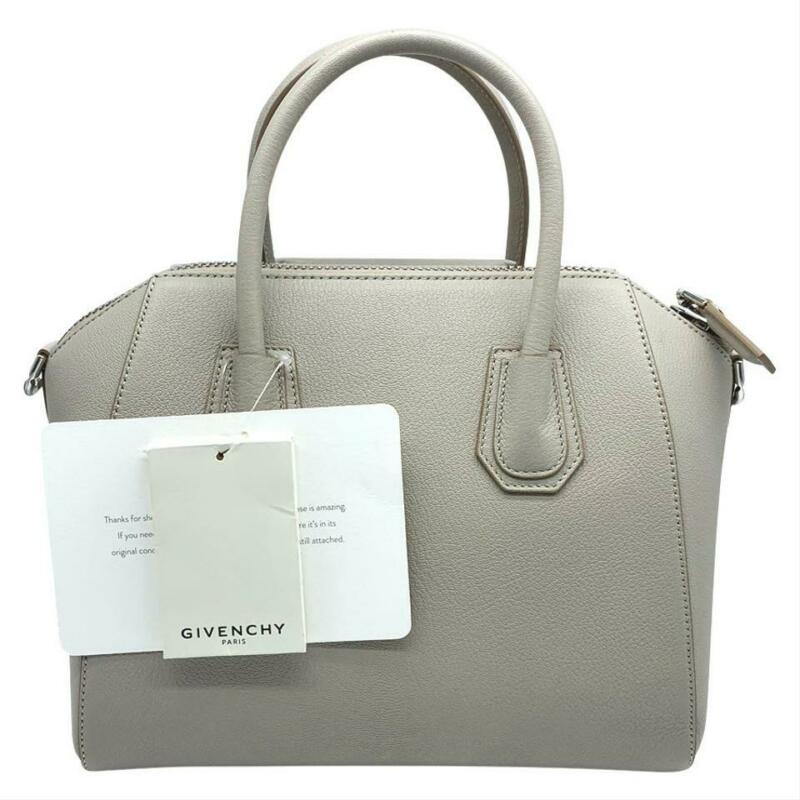 Givenchy Small Antigona Natural Grey Beige Leather Satchel