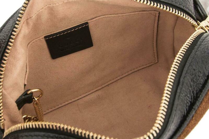 Gucci Shoulder Ophidia Mini Brown Suede Cross Body Bag